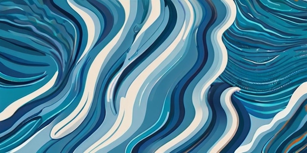 Blue water wave line pattern background