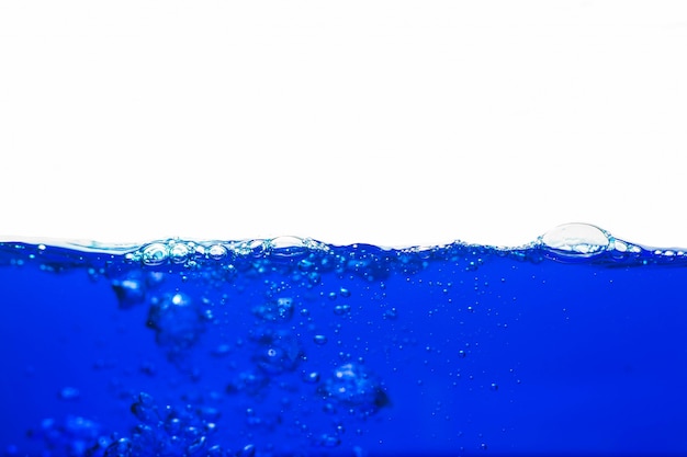 Foto acqua blu con bolle