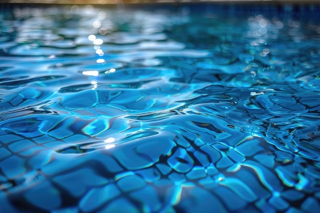 Blue water with ripples and reflections background professional photography