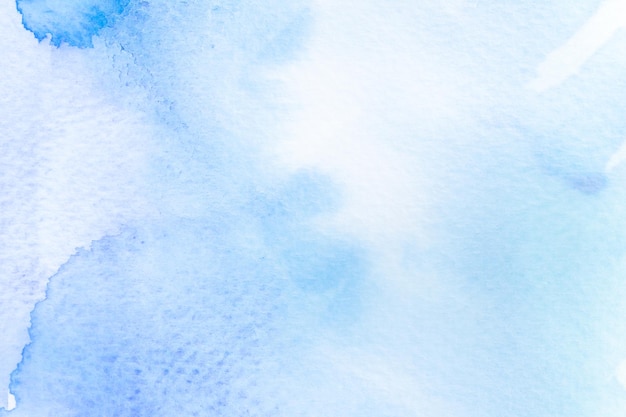 Photo blue watercolor abstract background on white paper texture