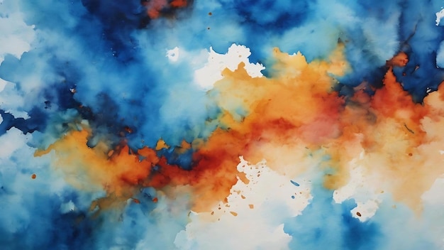 Blue watercolor abstract background