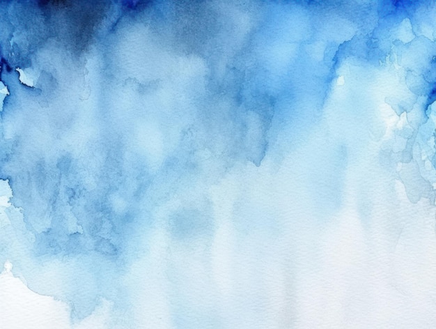 Photo blue watercolor background with a white cloud.