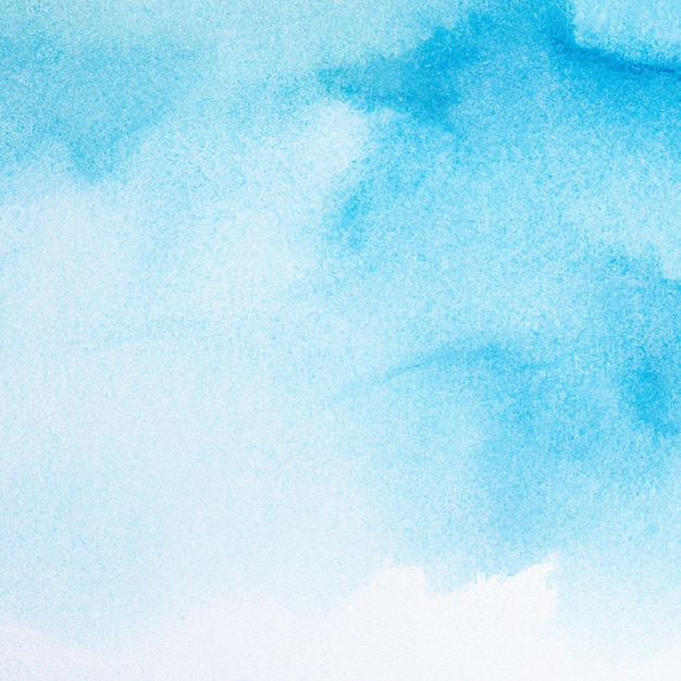 A blue watercolor background with a white cloud.