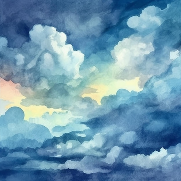 blue watercolor background