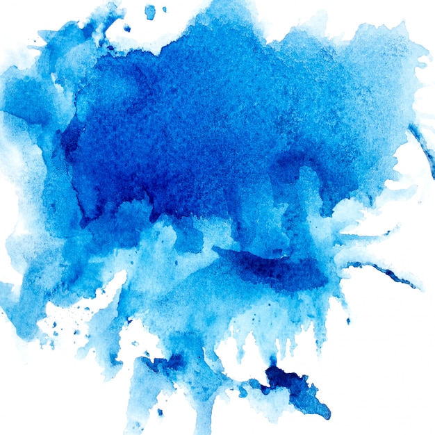 Photo blue watercolor brush.image