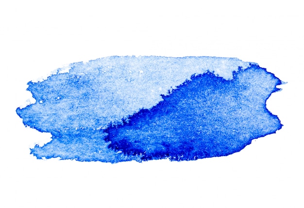 Photo blue watercolor paint brush