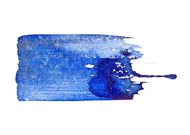 Blue watercolor paint brush