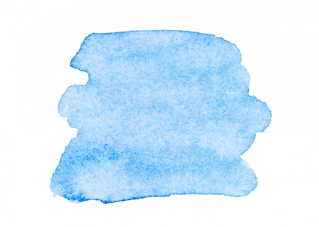 Photo blue watercolor paint brush