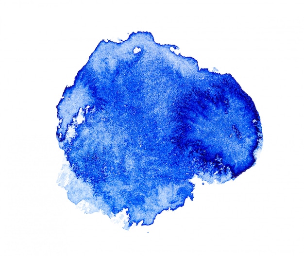 Photo blue watercolor paint brush