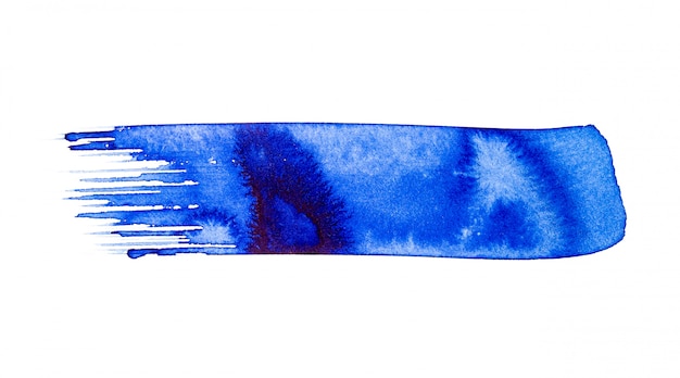 Blue watercolor paint brush