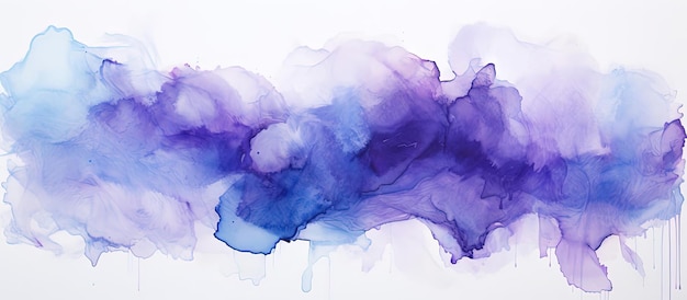 blue watercolor paints on white background in the style of dark purple and light beige