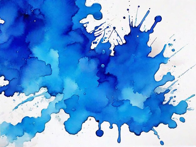 Blue watercolor splash abstract background