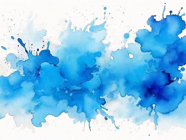 Blue watercolor splash abstract background