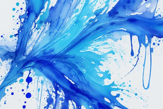 blue watercolor splash abstract background