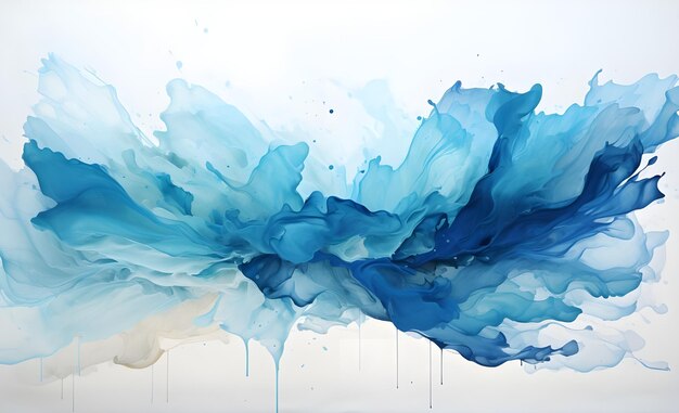 Blue watercolor splash background