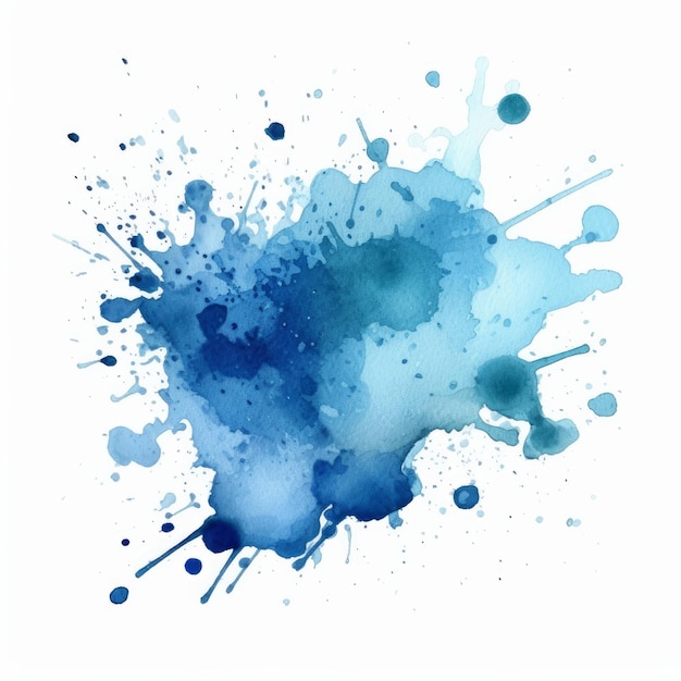 Blue watercolor splash Illustration AI GenerativexA