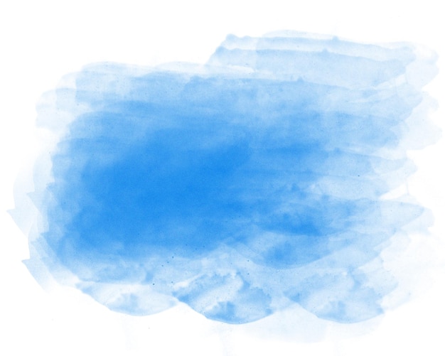 Blue watercolor on white background The color splashing on the paper