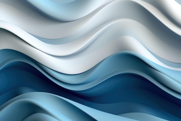 Blue wave abstract background Illustration AI GenerativexA