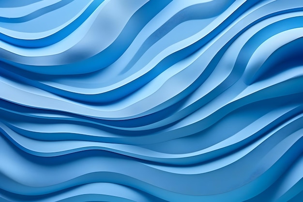 Photo a blue wave background blue edges in the style of chromatic sculptural slabs and fabrics