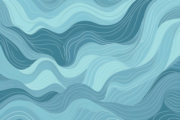 Голубой фон волны с рисунком голубой волны.