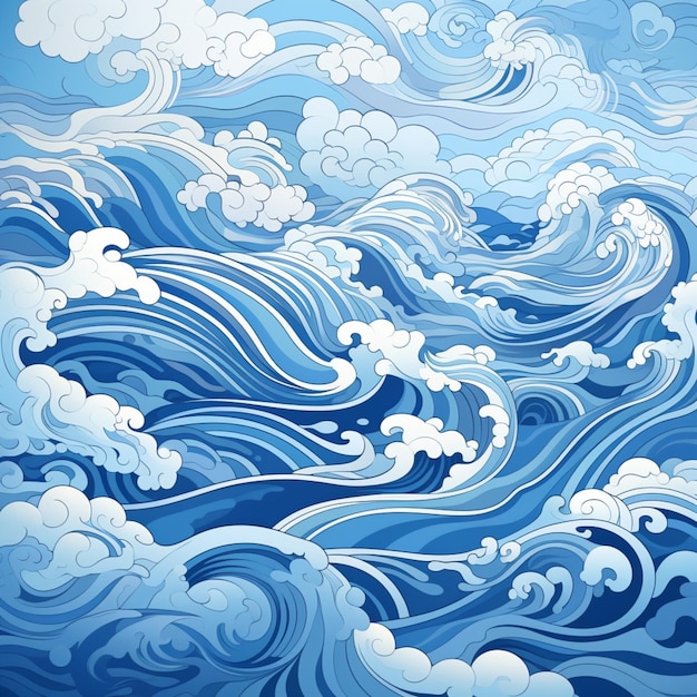 Blue wave background