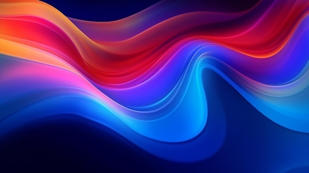 Blue Wave Liquid Flow Modern Colorful Poster