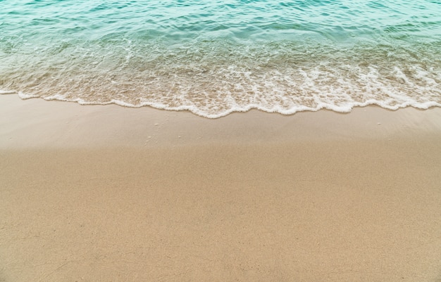 blue wave on sand beach