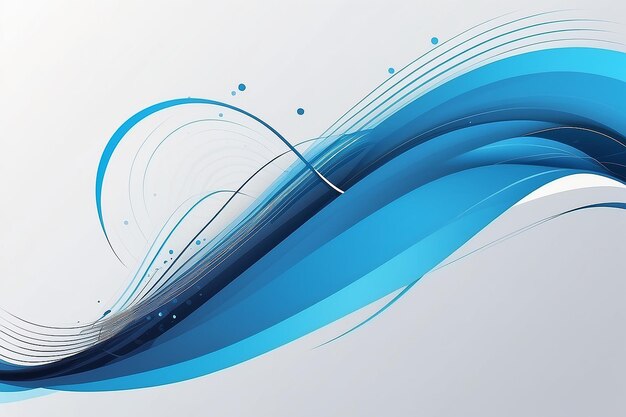 Photo blue wave vector modern flow motion for design