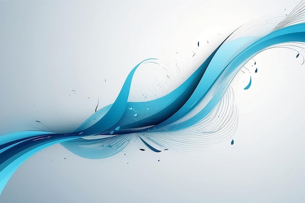 Blue Wave Vector moderne stroombeweging voor ontwerp