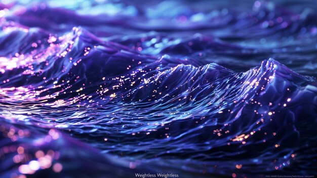 Blue Wave With Purple Lights