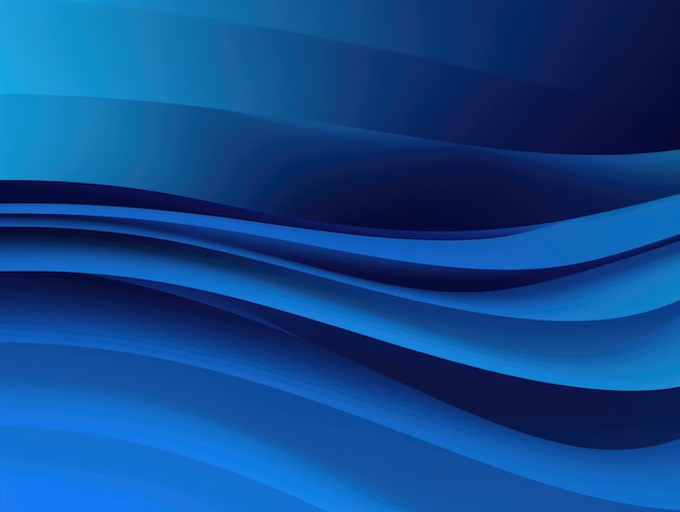 Photo blue waves abstract background liquid art pattern generative ai