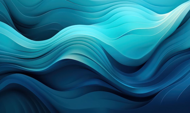 Blue waves abstract wallpaper for desktop background and design projects
