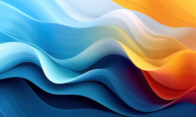 Blue waves abstract wallpaper for desktop background and design projects