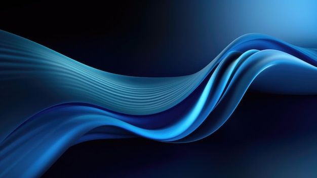 Blue waves on a black background