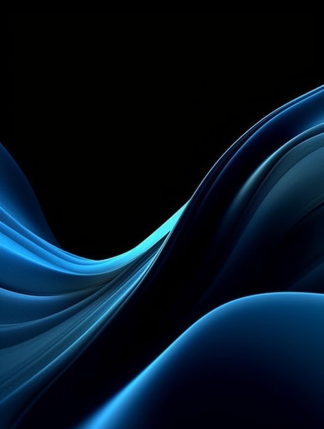 Blue waves on a black background