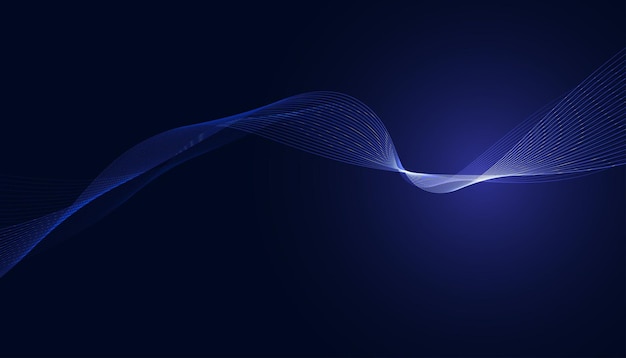 Blue waves on a dark background