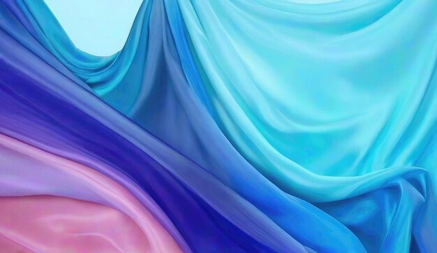 Blue Waves Navy blue elegant abstract background Silk satin fabric with nice folds Beautiful silk