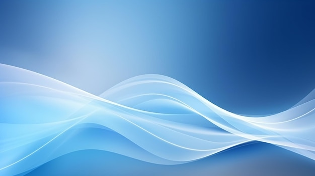 Blue Wavy Gradient Abstract Background