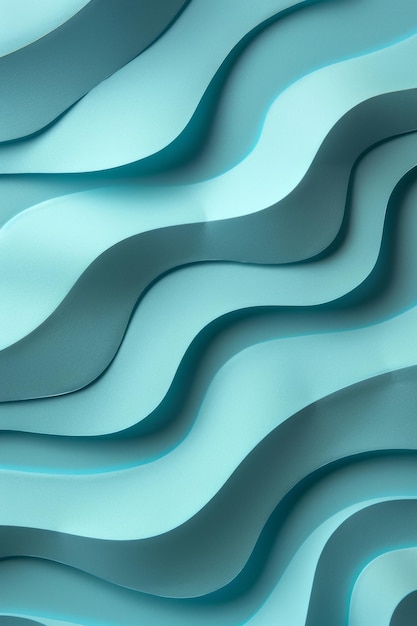 Blue wavy paper cut background