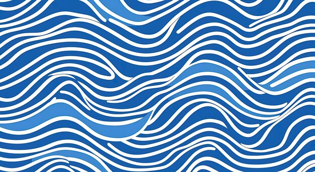 Photo blue wavy striped background