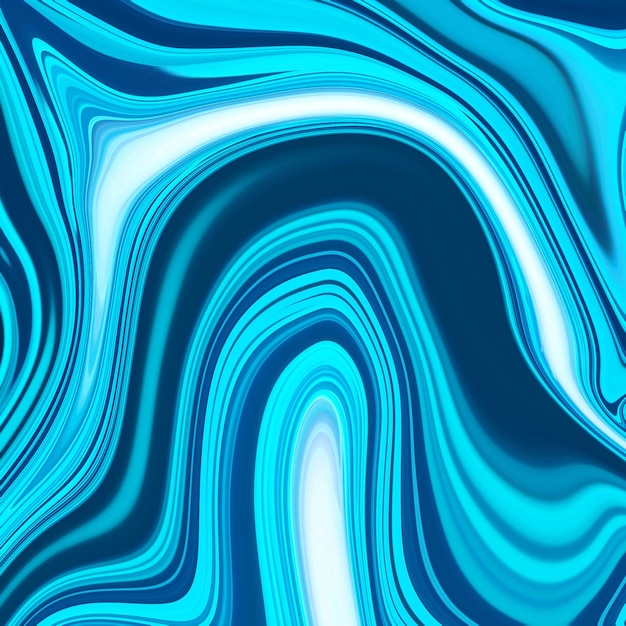 A blue and white abstract background with a swirl pattern.