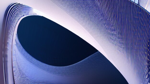 A blue and white abstract image of a white wave.