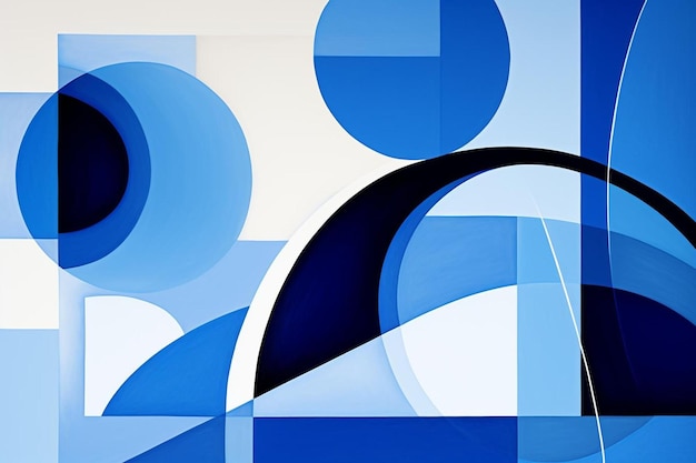 a blue and white abstract painting of a blue and blue abstract background.