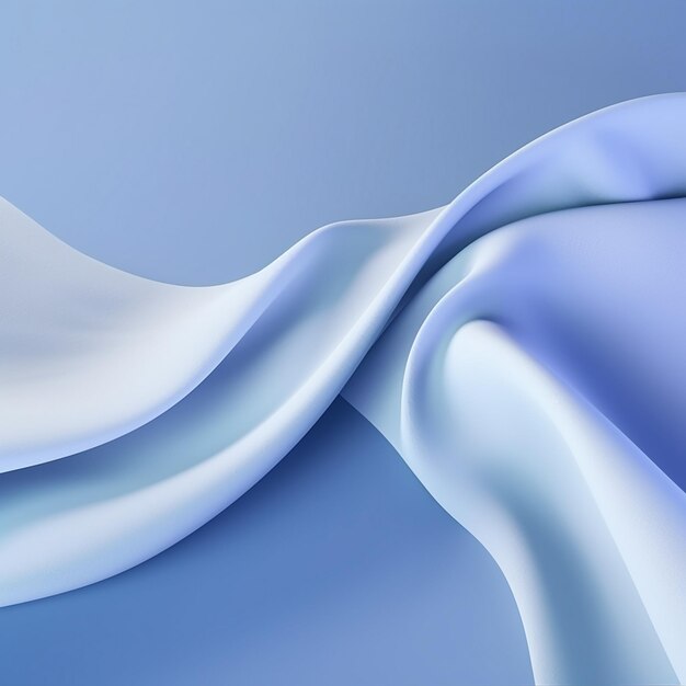 A blue and white abstract painting of a blue and white wave