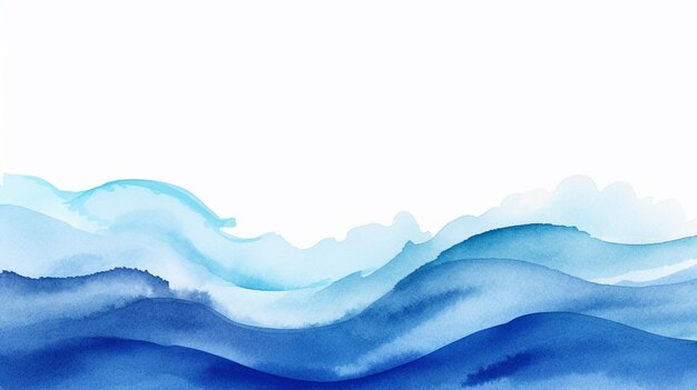 Photo blue and white abstract watercolor background