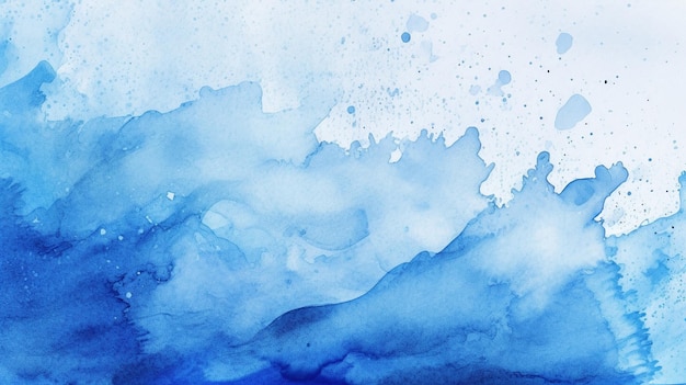 Blue and white abstract watercolor background