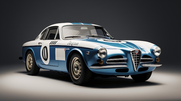 Blue and white Alfa Romeo Julietta police