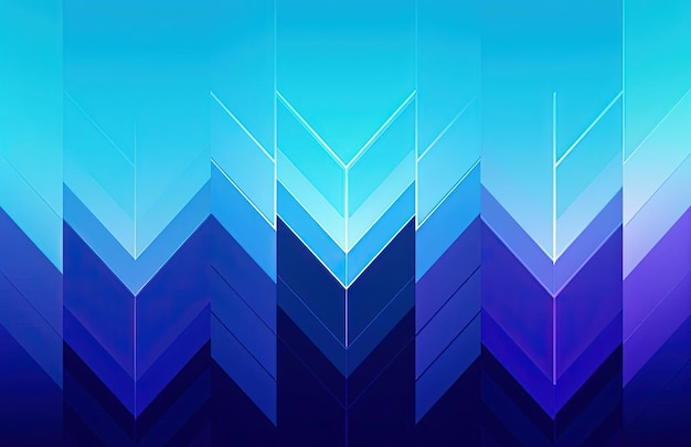 Blue and white arrows with a background in the style of multilayered surfaces