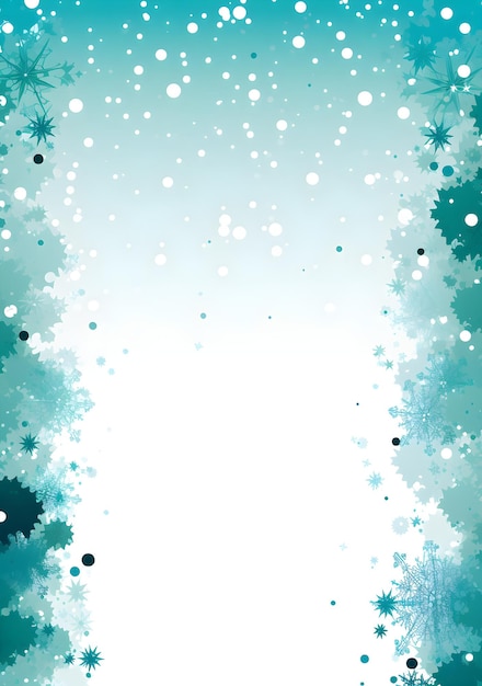 голубой и белый фон с снежными хлопьями Абстрактный бирюзовый снежный фон Приглашение