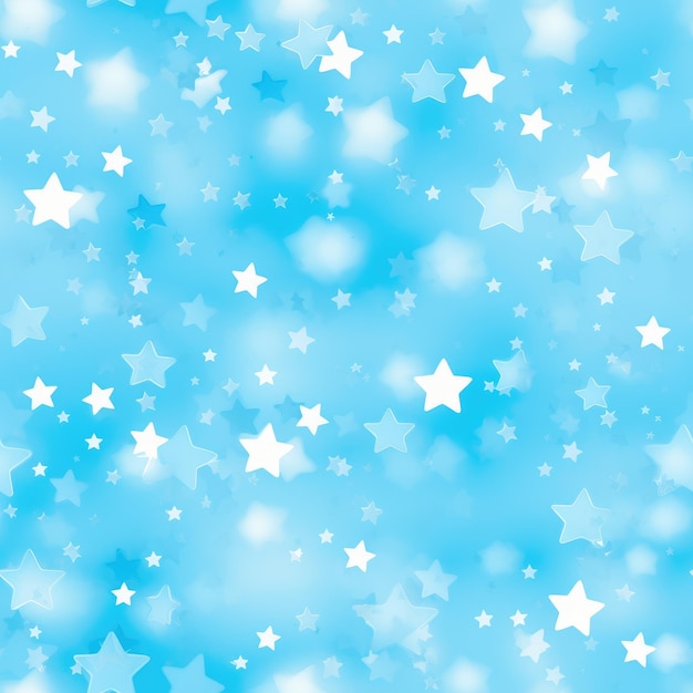 Blue and white background with stars